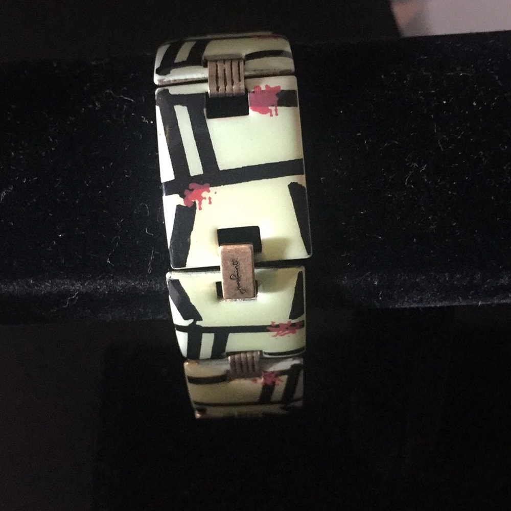 Enamel linked bracelet